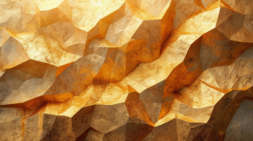 illustration on white background of a Abstract gold metallic foil with geometry lines material backg.jpg