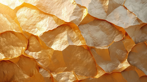 illustration on white background of a Abstract gold metallic foil with geometry lines material backg.jpg