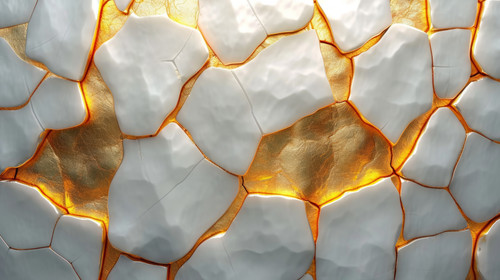 illustration on white background of a Abstract gold metallic foil with geometry lines material backg.jpg