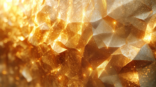 illustration on white background of a Abstract gold metallic foil with geometry lines material backg.jpg