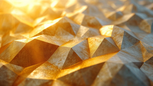 illustration on white background of a Abstract gold metallic foil with geometry lines material backg.jpg