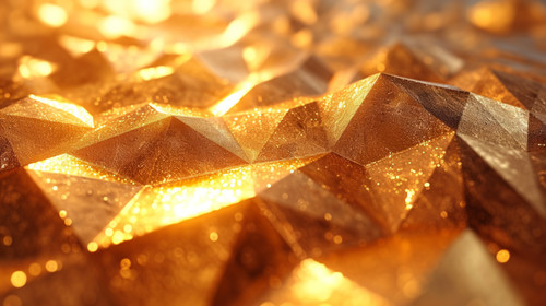 illustration on white background of a Abstract gold metallic foil with geometry lines material backg.jpg