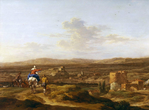 Итальянский пейзаж с долиной. 1655. 33х44. Корол собр Англия