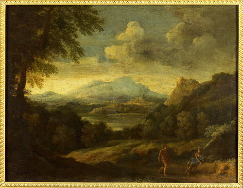 Dughet, Gaspard Итальянский пейзаж, 1675, 48,6 cm х 64 cm