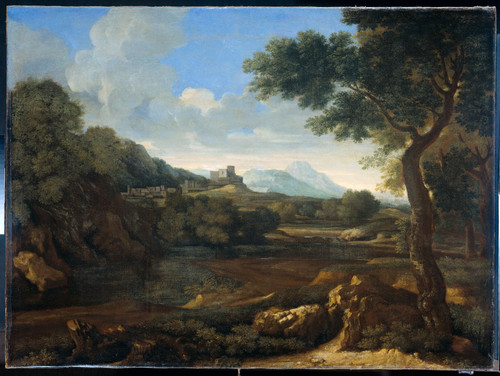Dughet, Gaspard Пейзаж, 1645, 74 cm х 99 cm, Холст, масло