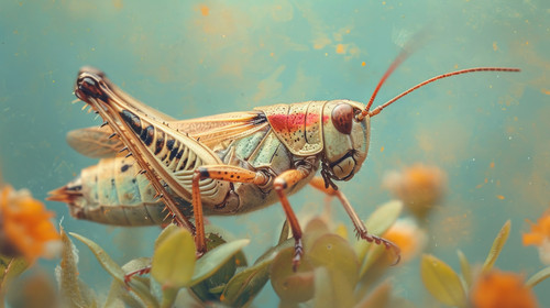 illustration on white background of a A little insect on the grass Another name is also known in Ind.jpg