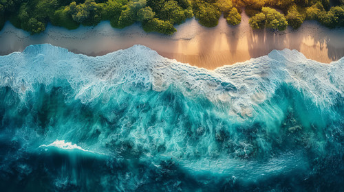 illustration on white background of a Aerial view from a surfer in a Surf Spot Drone photo ar 169 00.jpg