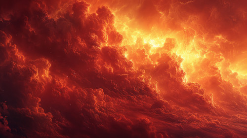 illustration on white background of a Apocalyptic Red Dramatic Explosion and Fiery Smoke Symbolizing.jpg