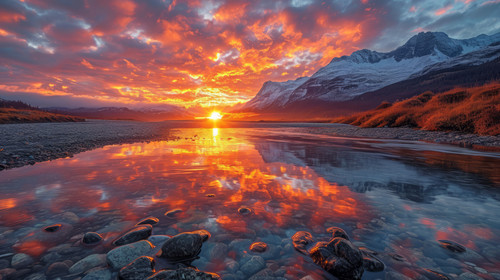 illustration on white background of a A time lapse of the setting sun and moving clouds over the mou.jpg