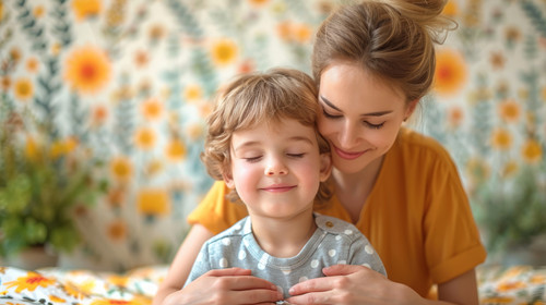 illustration on white background of a Baby massage Mother or therapist makes massage to her baby at .jpg