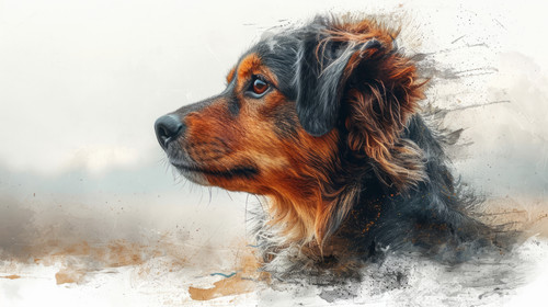 illustration on white background of a Beautiful Dog Portrait with White Background UHD Quality Stock.jpg