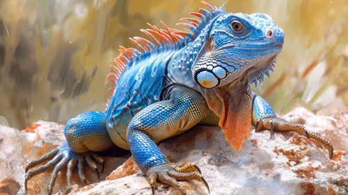 illustration on white background of a Beautiful large lizard iguana ar 169 00160 02.jpg