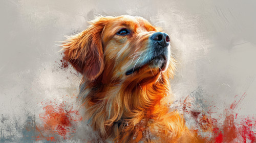 illustration on white background of a Beautiful Dog Portrait with White Background UHD Quality Stock.jpg