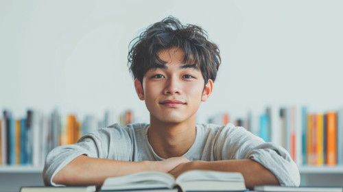 illustration on white background of a Asian Male Occupational Therapist Lifestyle Concept Generative.jpg