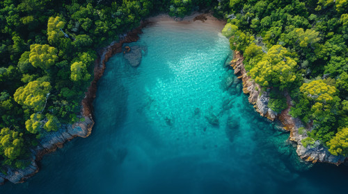 illustration on white background of a Aerial top down footage of a windy river in the Tasmania wilde.jpg
