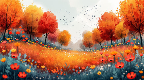 whimsical illistration of A magical forest where animals can talk and befriend childrenperfect book .jpg