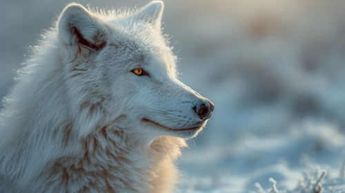 illustration on white background of a A breathtaking closeup of a majestic white wolf Generate Ai ar.jpg