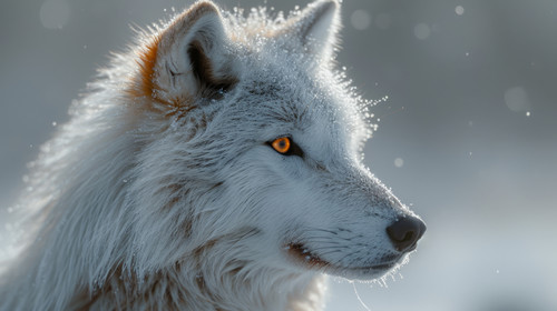 illustration on white background of a A breathtaking closeup of a majestic white wolf Generate Ai ar.jpg