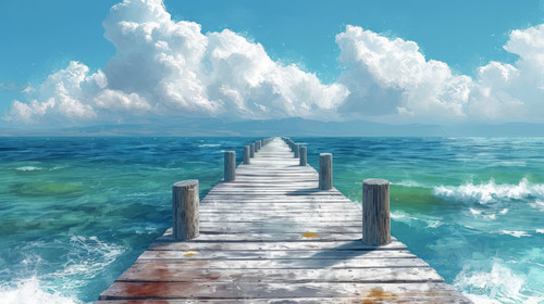 illustration on white background of a Along the pier ar 169 00119 01.jpg
