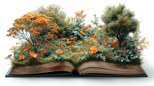 whimsical illistration of A magical garden where flowers bloom in the shape of heartsperfect book il.jpg
