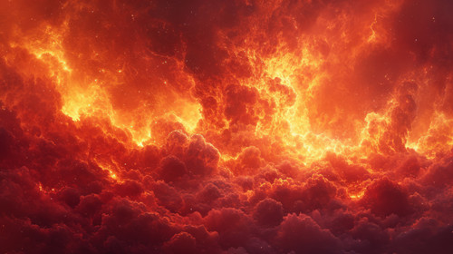 illustration on white background of a Apocalyptic Red Dramatic Explosion and Fiery Smoke Symbolizing.jpg