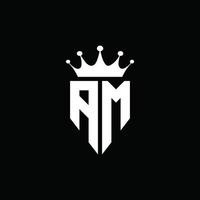 am logo monogram emblem style with crown shape design template free vector.jpg