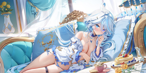yande.re 1169006 breasts furina garter genshin impact heterochromia houkisei nipples no bra open shi.jpg