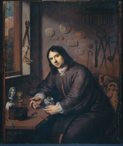 Unknown Портрет ювелира, 1680, 45,5 cm х 38 cm, Дерево, масло