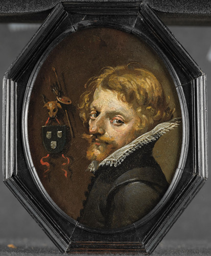 Unknown Портрет художника (Автопортрет), 1615, 6,1 cm x 5,1 cm, Медь, масло
