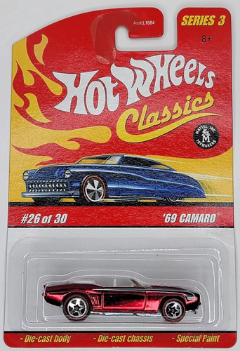 Машинка Hot Wheels '69 Camaro 2007 Classics Series 3 (26 30) red L0754 r.jpg