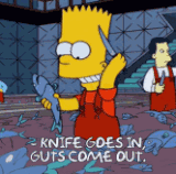 bart simpson knife goes in guts come out.gif