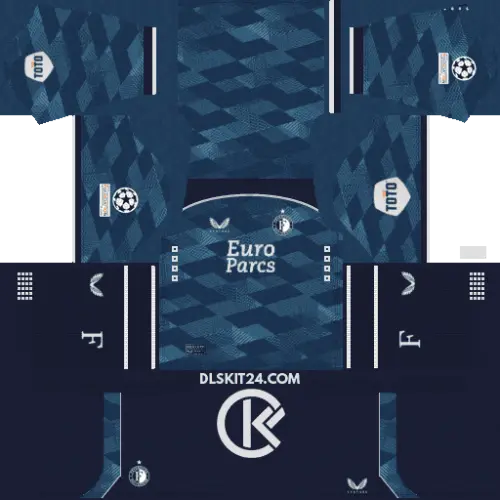 Feyenoord Rotterdam Kits 2023 2024 Castore Dream League Soccer Kits 2024 (Away).webp