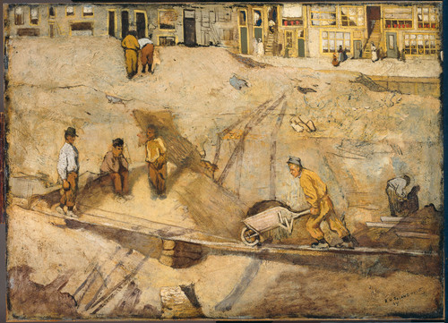 Roland Holst, Richard Песчаный карьер в Амстердаме, 1891, 50 cm x 69 cm, Холст на картоне, масло