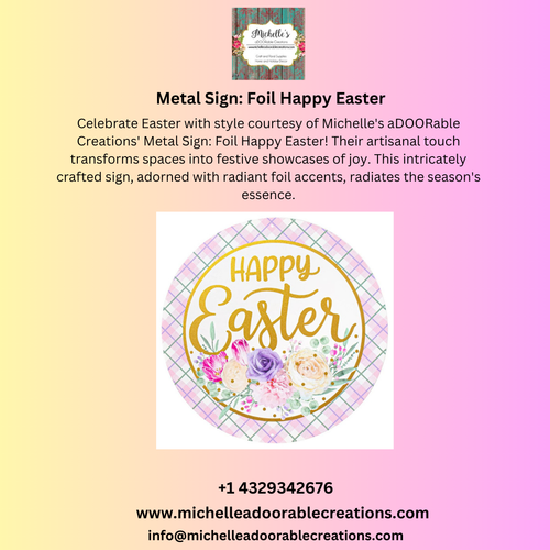 Metal Sign Foil Happy Easter.png