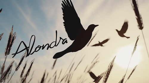 imatyta logo text stating Alondra flying lark birds photo reali 9a927fd9 285c 48d3 b1e1 b270f9b6541a.png