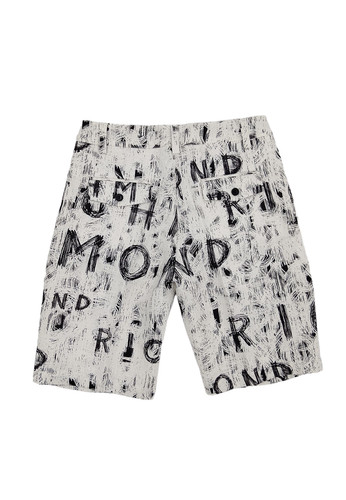 john richmond kids bermuda in lino bianca logo allover bambino b.jpg