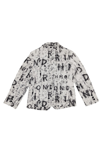 john richmond kids giacca in lino bianca logo allover bambino b.jpg