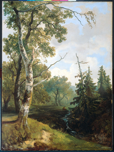 Bilders, Johannes Warnardus Лес, 1890, 27 cm х 22,3 cm, Холст, масло