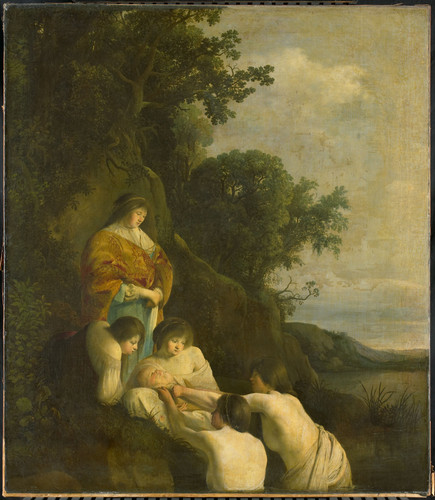 Bor, Paulus Дочь фараона находит Моисея в камышах, 1638, 131,5 cm х 114,5 cm, Холст, масло