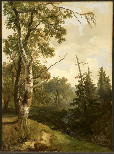 Bilders, Johannes Warnardus Лес в Вольфхезе, 1890, 41 cm х 30 cm, Дерево, масло