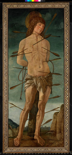Bonsignori, Francesco (приписывается) Святой Себастьян, 1490, 143 cm х 59 cm