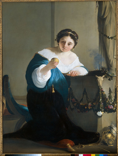 Bor, Paulus Цидипа с яблоком Аконтиуса, 1650, 151 cm х 113,5 cm, Холст, масло