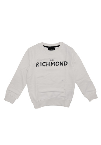 john richmond kids felpa bianca logo ragazzo a.jpg
