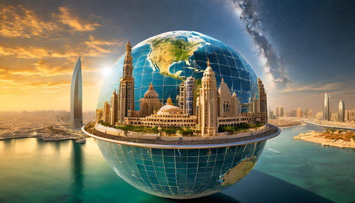 Firefly world globe showing some 3d famous wonders like eiffel tower, burjal khlifa, and some other.jpg