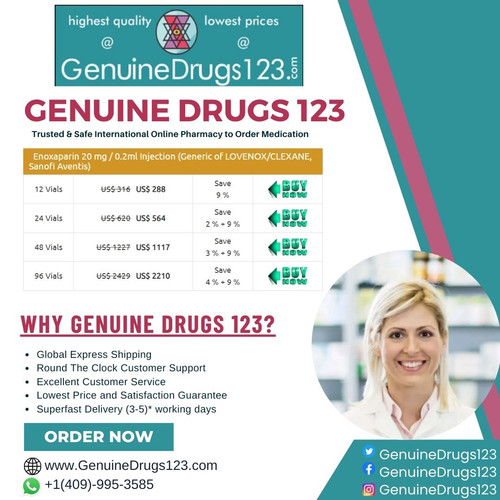 https://www.genuinedrugs123.com/283-Anticoagulant-Drugs-Generic-Enoxaparin-Brand-Lovenox.aspx - Enoxaparin Lovenox, an important medication, is now suitably accessible online. With online accessibility, patients can easily get this medication online from the ease of their homes, enhancing suitability and access to critical healthcare resources.



Find Other Products Information Like -
azacitidine injection price
vidaza price
https://www.genuinedrugs123.com/161-Anti-Cancer-Drugs-Generic-Azacitidine-Brand-Vidaza.aspx