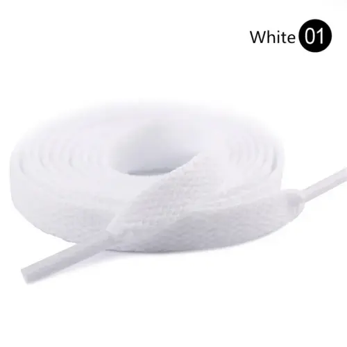 26 Colors 8mm Flat Shoelaces For Sneakers Fabric Shoe Laces White Black Shoe Lace For Kids.webp