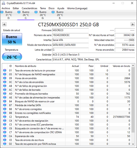 CrystalDiskInfo 50% estado de salud.png