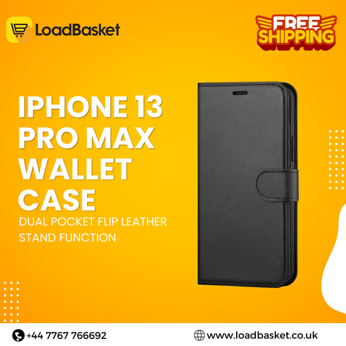 iPhone 13 Pro Max Wallet Case Dual Pocket Flip Leather Stand Function.png
