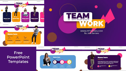 teamwork powerpoint template with morp transition