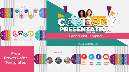 Creative company infographics ppt